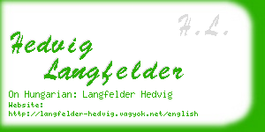 hedvig langfelder business card